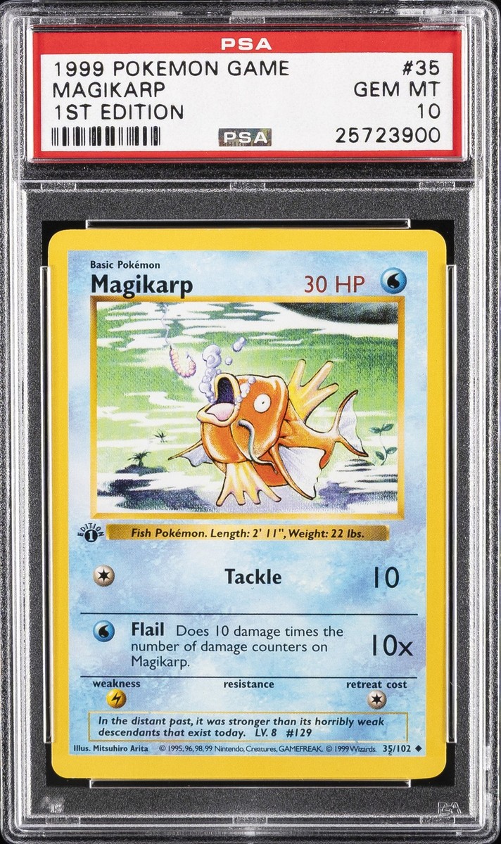 1999 POKEMON BASE SET 1ST EDITION #35 MAGIKARP PSA 10 | eBay