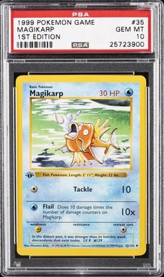 1999 POKEMON BASE SET 1ST EDITION #35 MAGIKARP PSA 10 | eBay