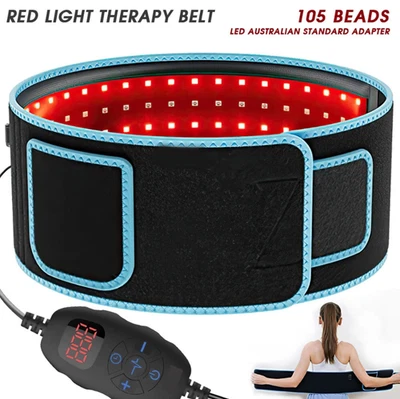 Red Near Infrared Light Therapy Waist Wrap Pad Belt Reduce Fat for Pain Relief.