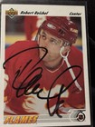 Robert Reichel Calgary Flames autographed hockey card (1991-92 Upper Deck #223) — photo 1