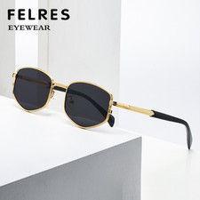 Metal Square Double Bridge Sunglasses Men Driving Premium Sunshade Goggles New