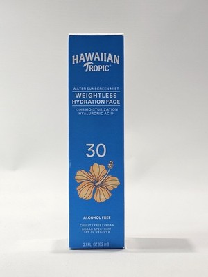 Hawaiian Tropic Weightless Hydration Water Mist Face Sunscreen, SPF 30 2.1 fl oz