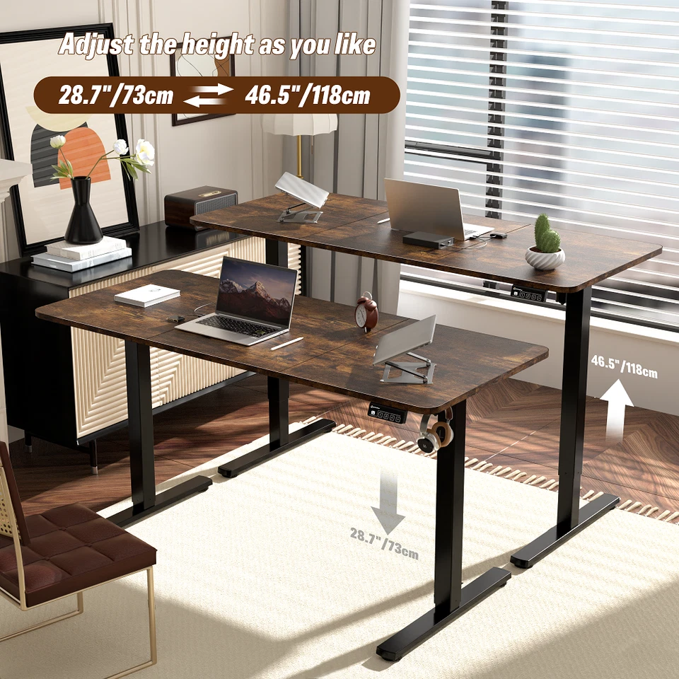 Ergomaker 140cm Electric Standing Desk Height Adjustable Office Computer Desk AU - image 3 of 4