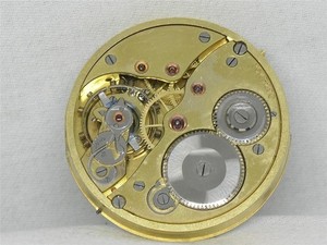 RARE, HIGH GRADE 44mm ZENITH 17 JEWEL GILT HUNTER POCKET WATCH MOVEMENT & DIAL