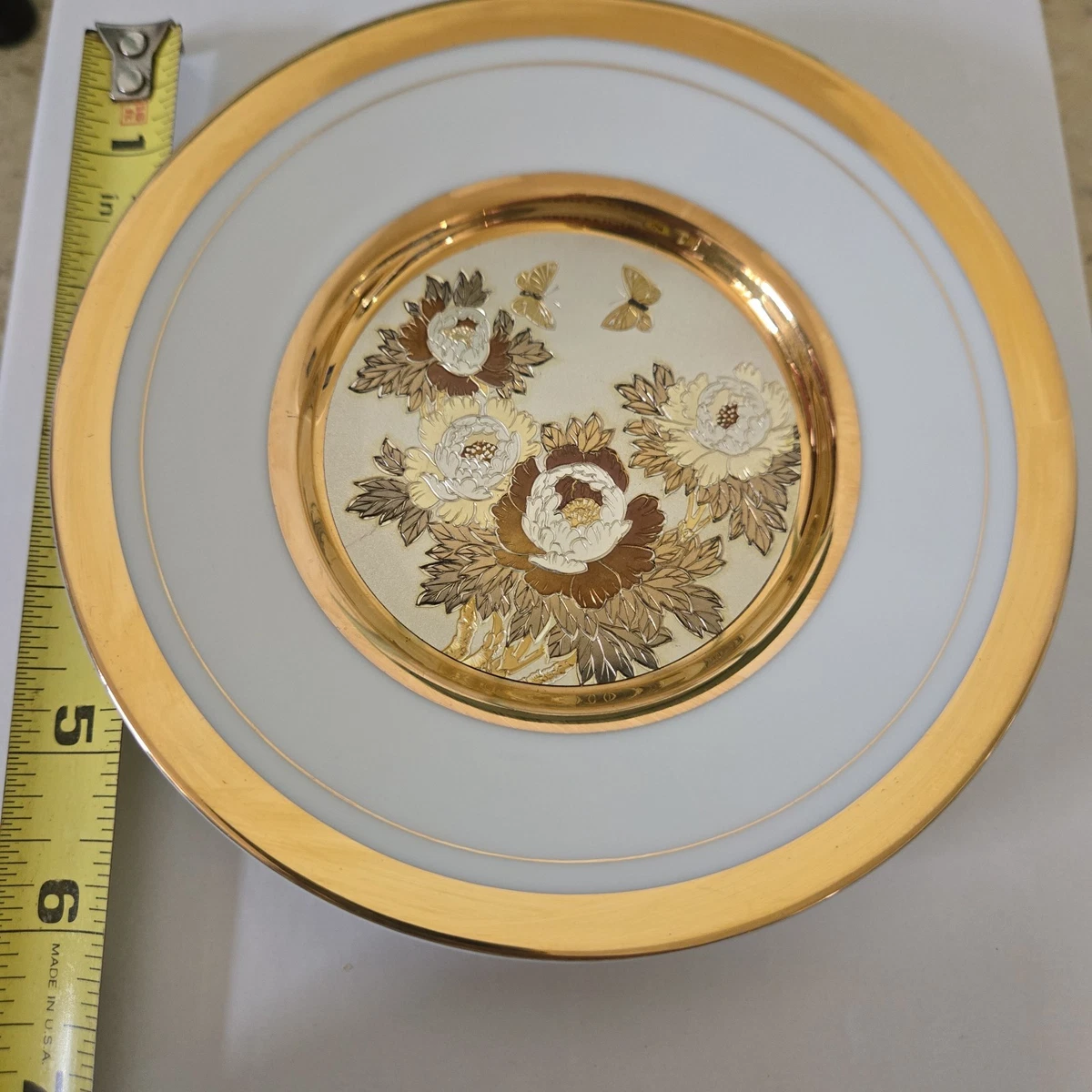 【新品】24K The art of Chokin☆希少▶鬼瓦茶托 5客 年譜付 限定販売】 年譜付 5客 Chokin☆希少▷鬼瓦茶托 of art The 【新品