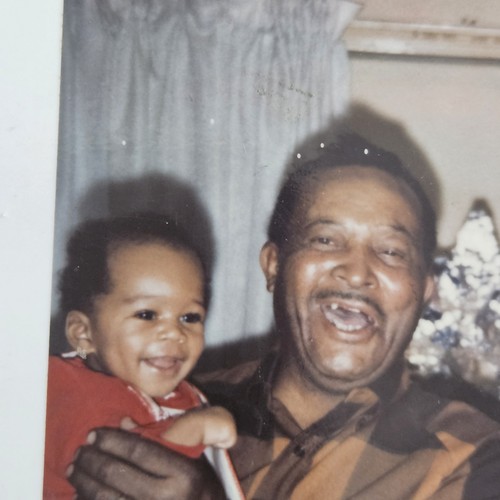 VINTAGE 1970'S AFRICAN AMERICAN MEN 3 GENERATIONS UNAMUSED FACE POLAROID PHOTO - Picture 3 of 7