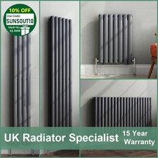 Horizontal Vertical Oval Column Designer Radiator Central Heating Rad Anthracite