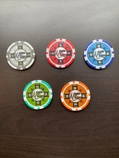 DC SDCC 2011 Wayne Casino Poker Chips PROMOTIONAL ITEM Batman - Lot of Five!