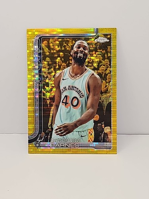 #ad 2025 26 Topps Chrome Harrison Barnes Refractor Pulsar Gold #d 50 $15.99