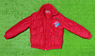 Vintage Klepper Dominos Pizza Snow Red Zip Up Ski Puffer Jacket Size 40 Medium