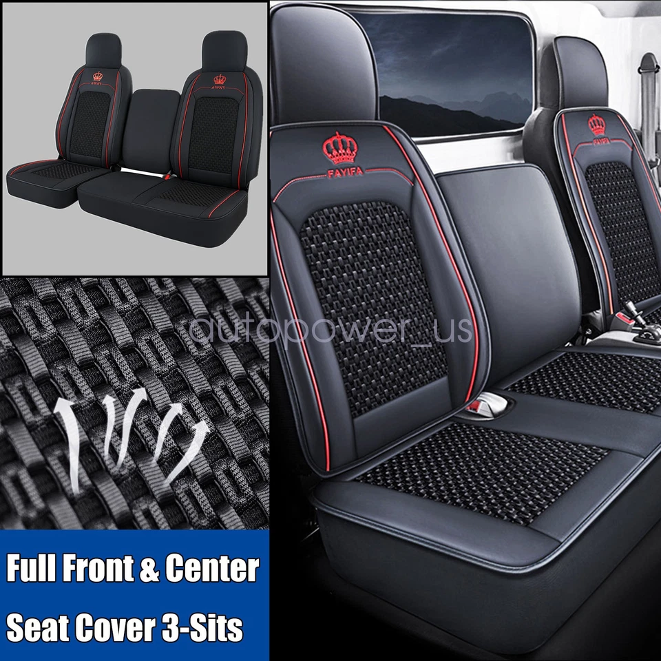Funda de asiento delantera de cuero sintético perforada negra para Toyota Car 3 Foto 3 de 4
