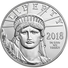 2018 1 oz American Platinum Eagle Coin (BU) 2570.03 per troy oz