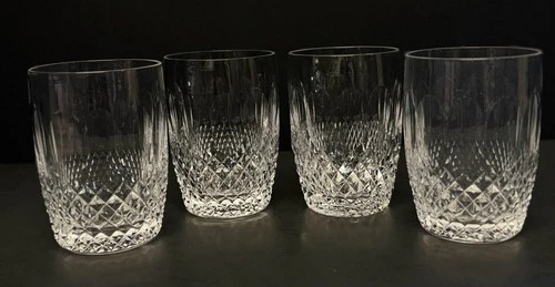 Vintage Waterford COLLEEN Double OLD Fashioned 4 .5" 12oz Ireland 4pc Set READ