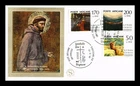 Dr Jim Stamps Vatican St. Francis of Assisi 3v First Day Cover Filagrano Silk
