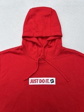 Nike Hoodie 'Just Do It' Swoosh Pullover Hoodie Sweatshirt BV5094-657 Mens XXL