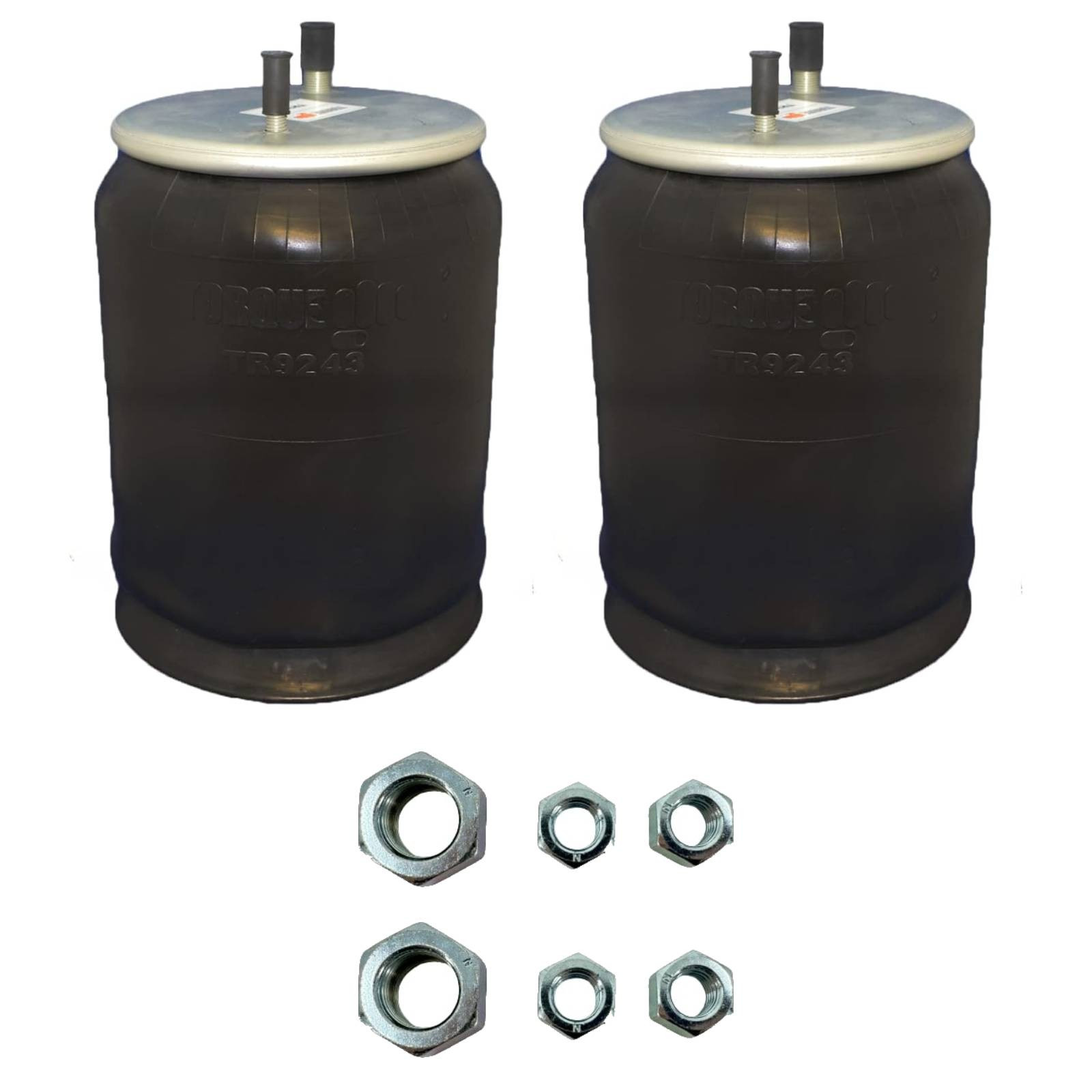 Trailer Air Spring Replaces W01-358-9243, 1R12-480, 905-57-112 w/ Hardware Kit