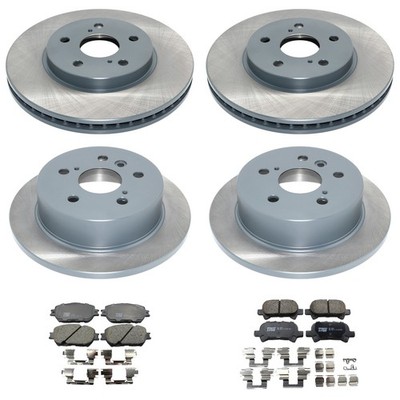 DuraGo Front Rear Disc Brake Rotors TRW Ceramic Pads Kit for Camry V6 2002-2006
