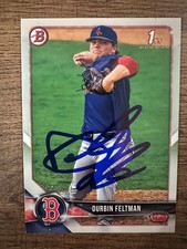 Durbin Feltman signed 1st Bowman Topps Boston Red Sox in person Auto #BD-33
