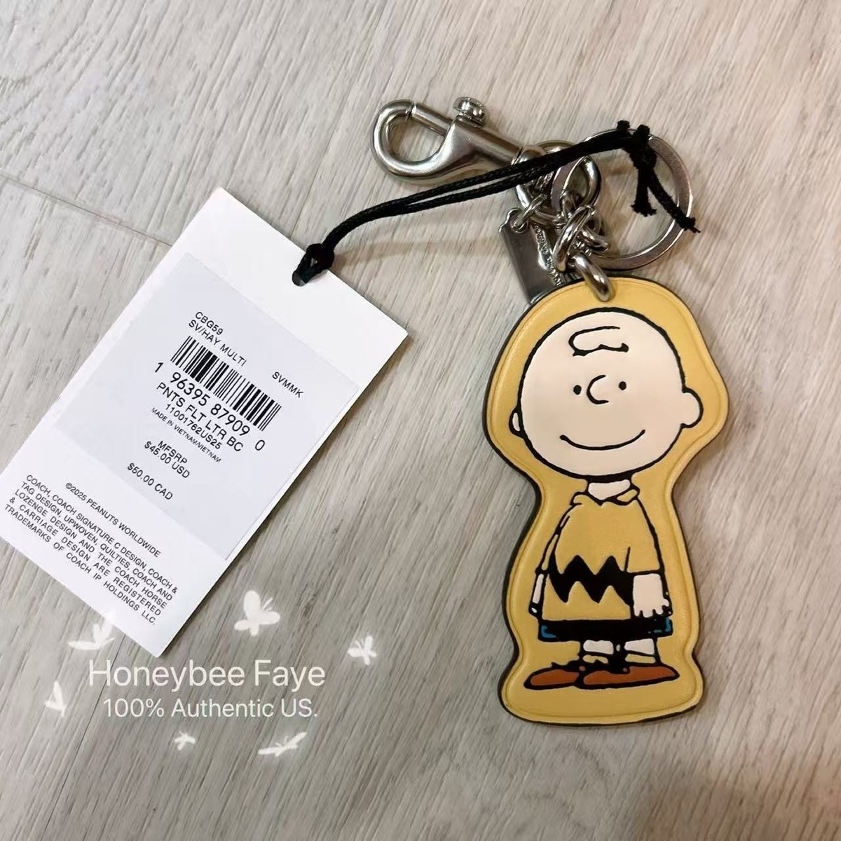 NWT Coach x Peanuts Bag Charm Keychain Snoopy/Charlie/Lucy/Patty