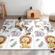 79x71 Extra Large Baby Play Mat for Floor, Foldable Foam Playmat for Babies 0...
