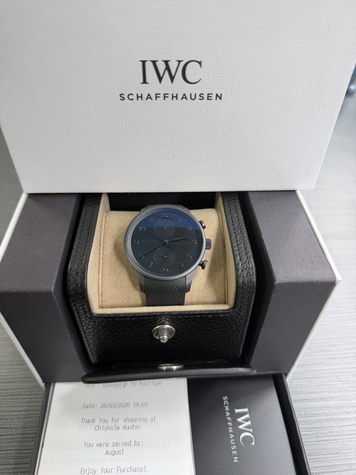 IWC Portugieser Chronograph CERATANIUM 41mm Black IW371631 Full Set 2026