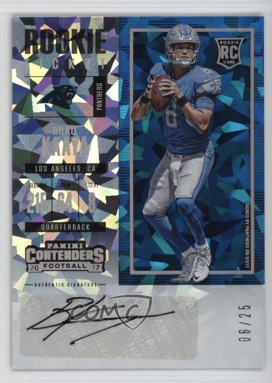 Brad Kaaya Panini Contenders #101 Autograph-Cracked Ice