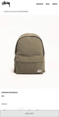 Stussy CANVAS-RUCKSACK backpack | eBay