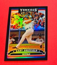2006 Topps Chrome Black Refractors Gary Sheffield #/549 - Rare Yankees Parallel