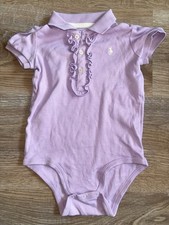 Body bambina Ralph Lauren manica corta estivo cotone lilla viola taglia 80