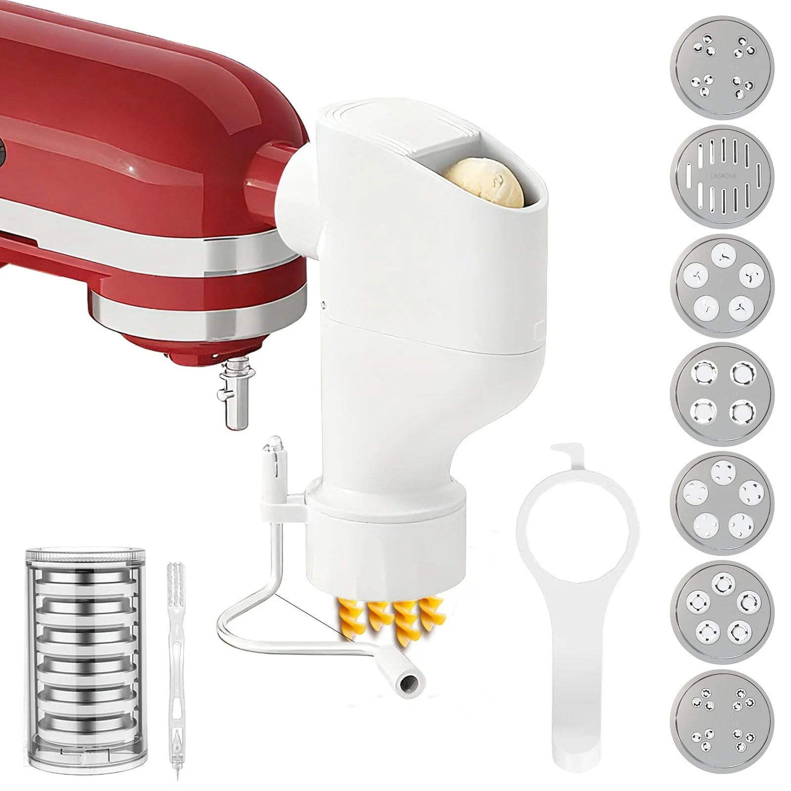 Gourmet Pasta Press Attachment for KitchenAid Stand Mixers, Pasta Maker Attac...