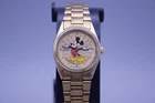 Vintage 1975 Seiko Mickey Mouse Day Date Gold Tone Quartz  Parts/Repair 24mm