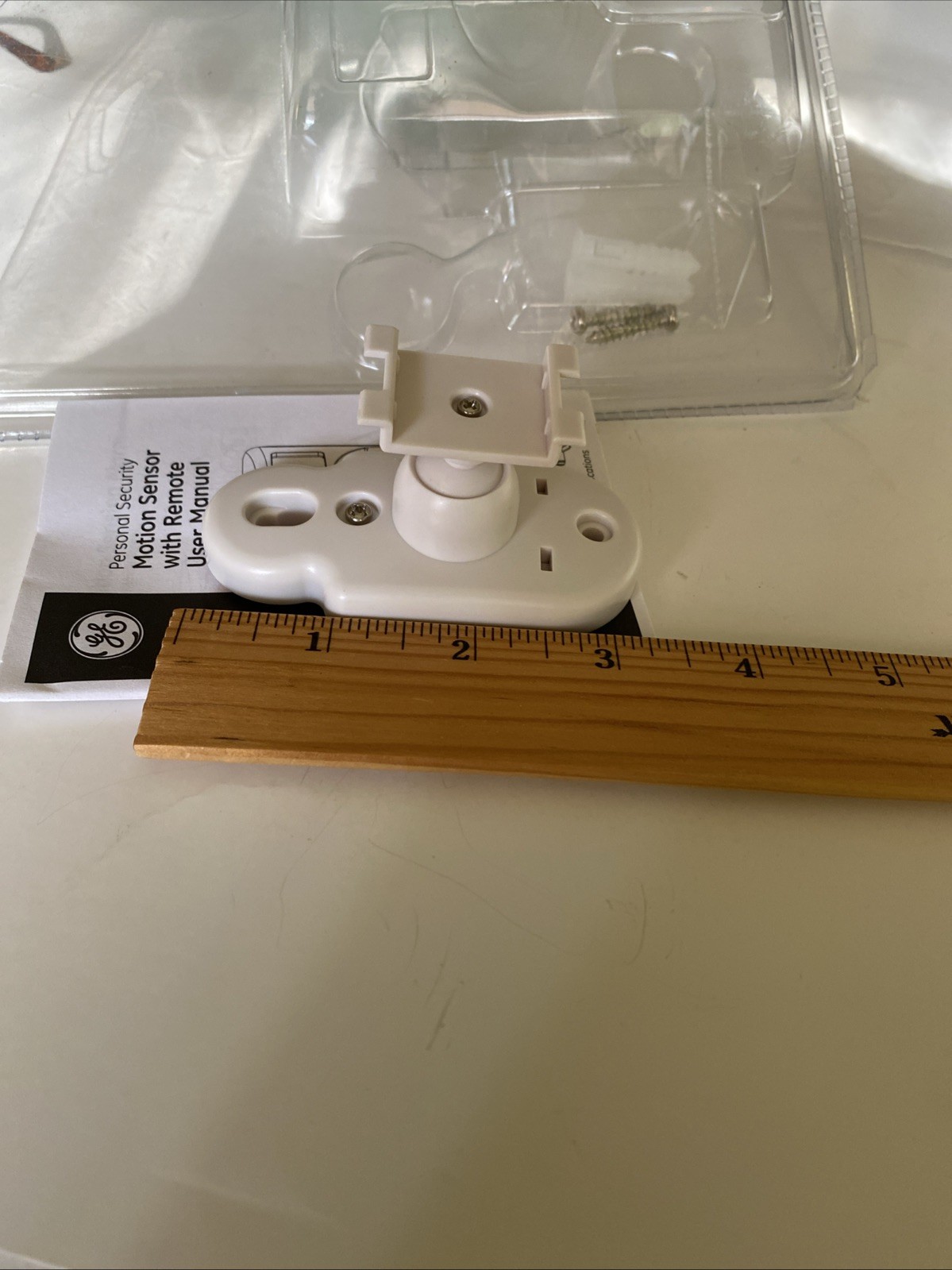 GE Personal Security Motion Sensor Wall Mounting Bracket Only w/ Screws, Manual