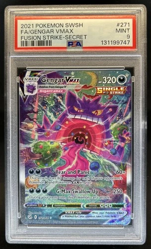 2021 Pokemon SWSH Fusion Strike Gengar VM #271/264 PSA 9