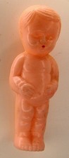 Vintage 1950s Celluloid Naked Flesh Colored Baby Doll Antique Toy
