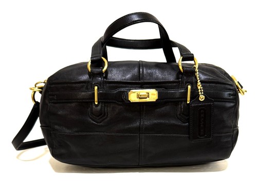 RARE Coach Pilot Edition Y2K Chelsea Reese Black Mini Boston Tote Satchel 17803P - Picture 1 of 17