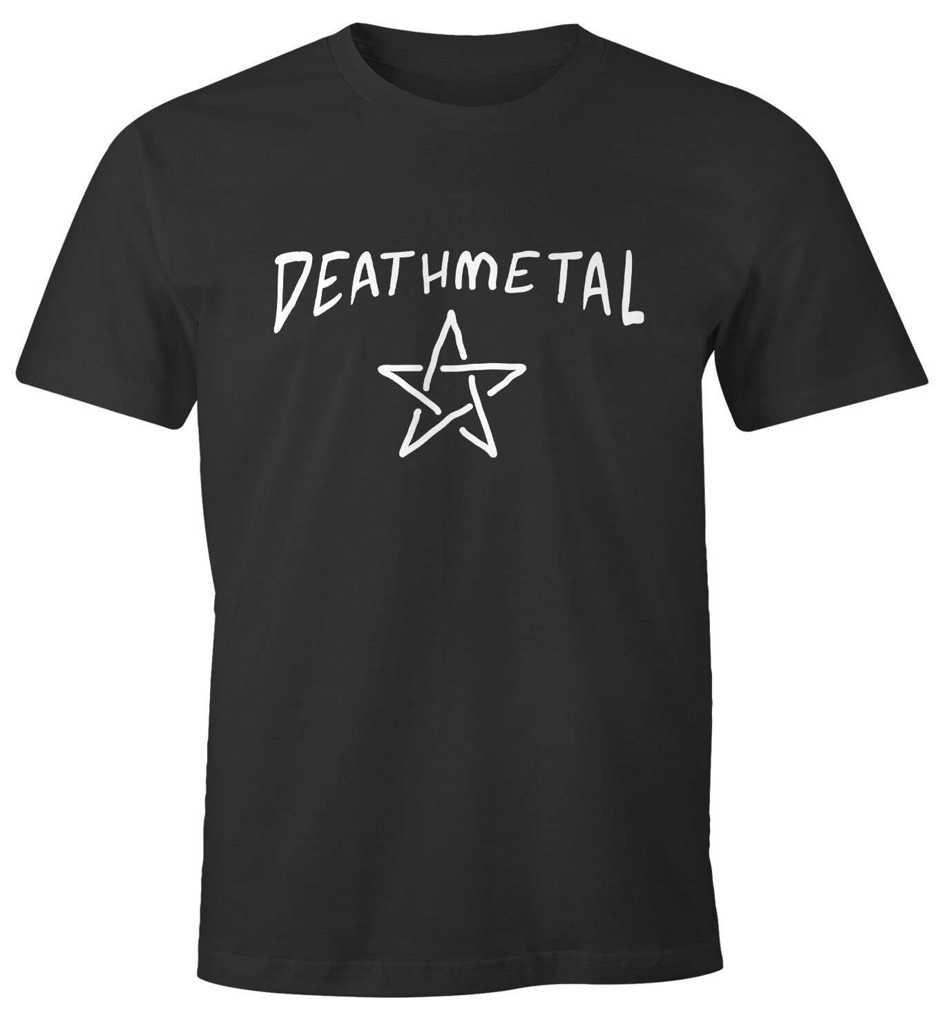 Футболка Herren Aufschrift Deathmetal Pentagram Festival Outfit Веселая футболка Musik 4490₽