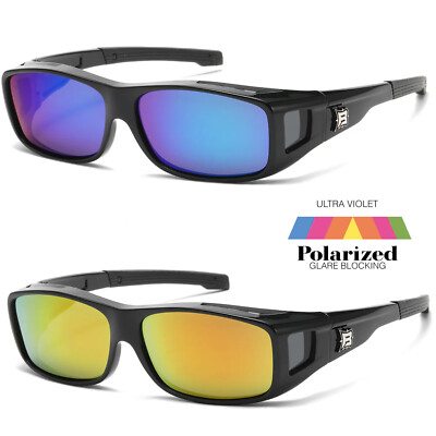 Polarized Fit Over Sunglasses Square Over Glasses UV Protection TINHAO Oversized Square Fit Over Glasses Sunglasses for Men  main image 2