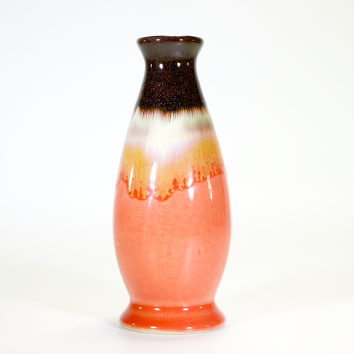 Vaso ceramica smaltata lava mandarino mica shimmer petite misura piccola alto 5-1/2" - Foto 7 di 7
