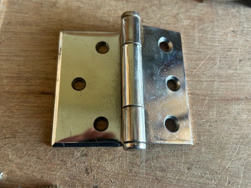 Hinge Button Tip 2-1/2" National 452 USA Nickel Finish Orna Butts Lot 2 Pair - Foto 9 di 24