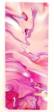 ORIGINAL Acrylbild Leinwand 20×50cm Fluid Painting Acrylic Pouring Abstrakt