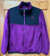 The North Face Girls Fleece Jacket Size XL 18 - Full Zip Purple - Windbreak