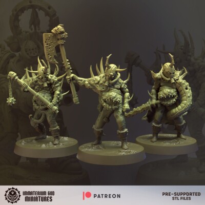 10er Set Plague Walkers Immaterium Gott/Sci-Fi/Tabletop Miniatur