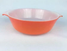 Anchor Hocking Fire King Tangerine Orange 1.5 Quart Round Dish