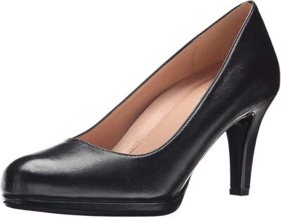 Naturalizer Women Michelle High Heel Pump, Size Wide, Black Leather 
