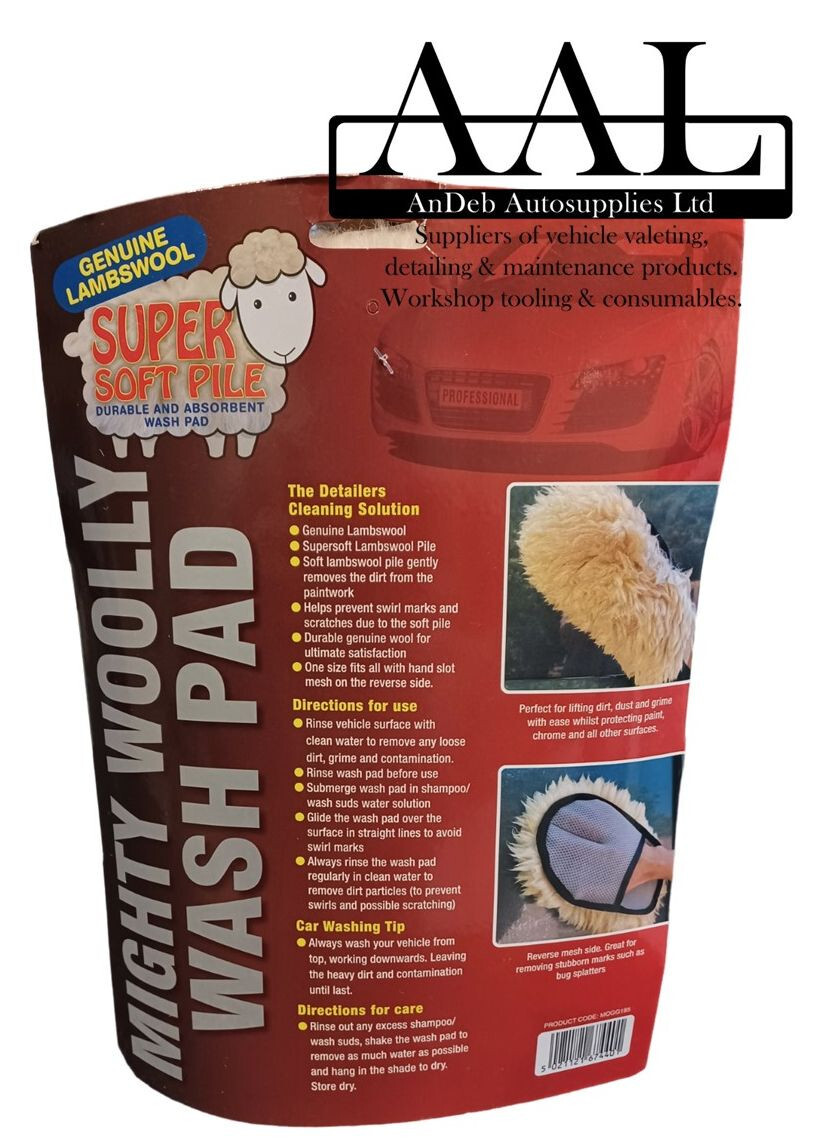 Wash Mitt / Pad Genuine lambs Wool Lambs Mighty Woolly Super Soft- Mogg185