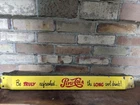 VINTAGE PEPSI PORCELAIN SIGN SODA ICE COLD BOTTLE DOOR PUSH BAR DRINK 32" X 3"