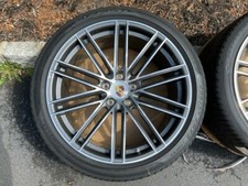 ORIGINAL PORSCHE CAYENNE 9Y0 TURBO IV DESIGN 22" OEM WHEELS/TIRES/TPMS/ CAPS SET