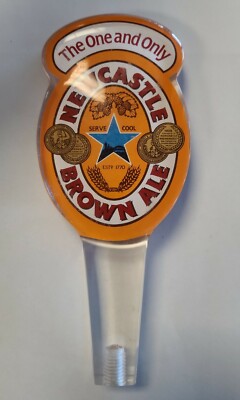 Newcastle Brown Ale ''The One & Only'' Acrylic Beer Tap Handle 7 