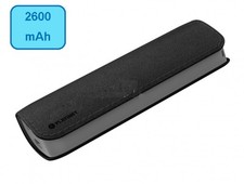 PLATINET Power Bank 2600 mAh + Micro-USB-Kabel - schwarz Leder