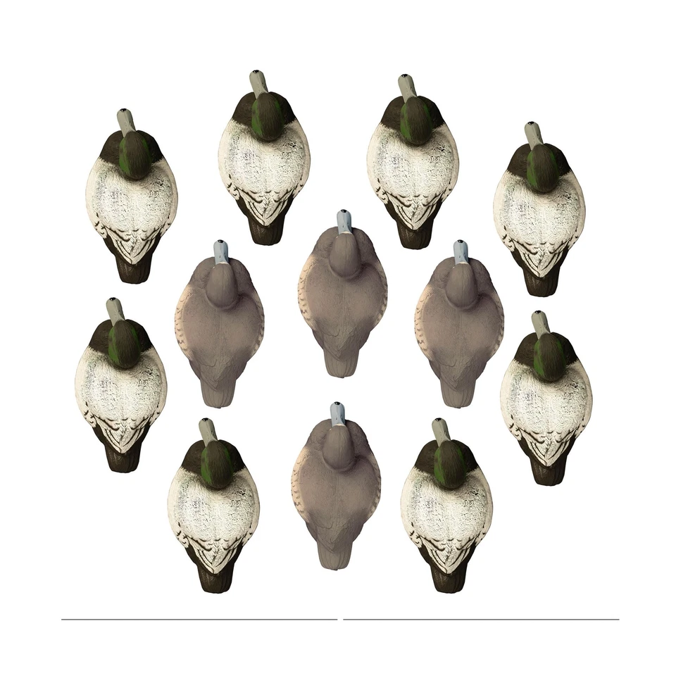 Standard Bluebill Decoys, Foam Filled Standard Bluebill 12 Pack - Image 4 of 4